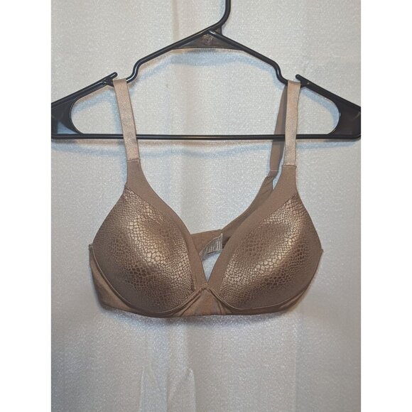 Warners Back Smoothing Bra Size 34D Beige Wireless Blissful Benefits Lift W4013 - Picture 1 of 10